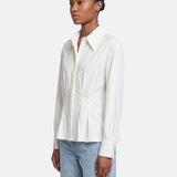 Blusa in 86% Tencel 14% Poliester Beige