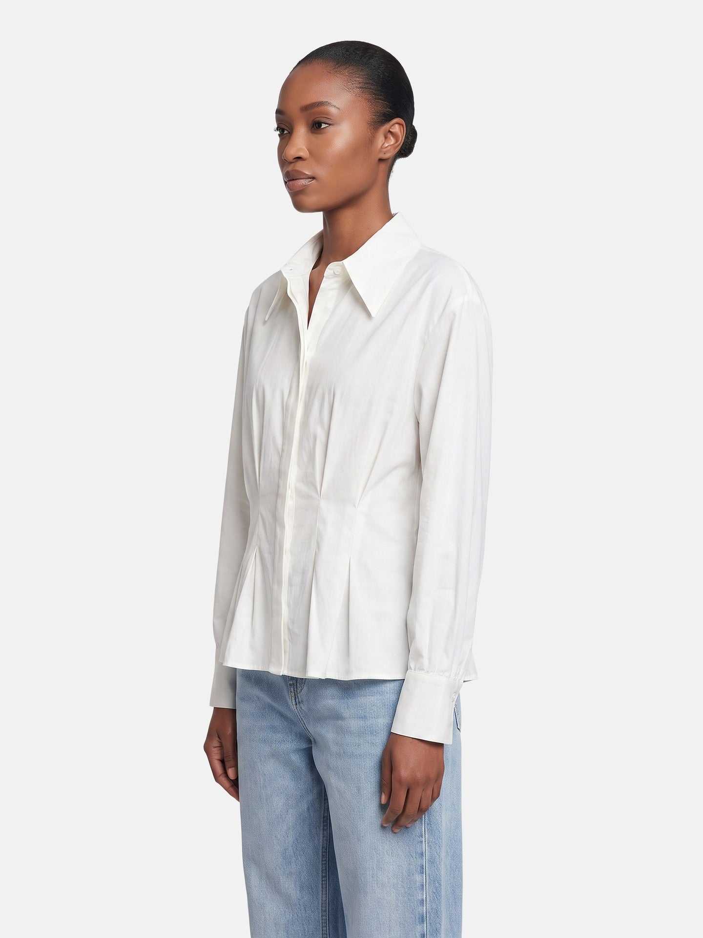 Blusa in 86% Tencel 14% Poliester Beige