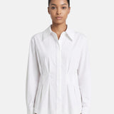 Blusa in 86% Tencel 14% Poliester Bianco
