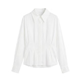 Blusa in 86% Tencel 14% Poliester Bianco