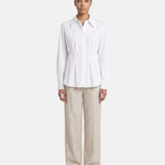 Blusa in 86% Tencel 14% Poliester Bianco