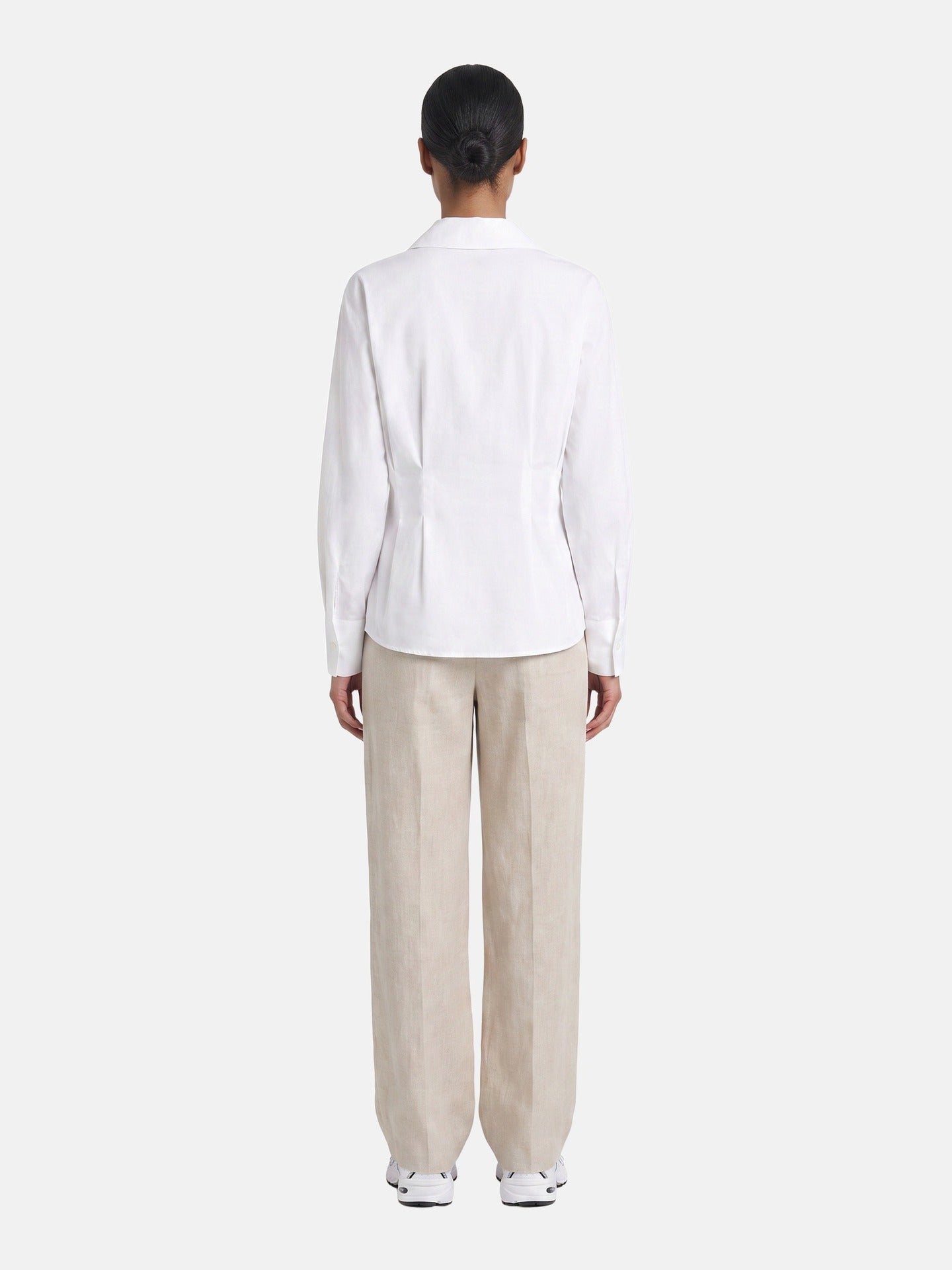 Blusa in 86% Tencel 14% Poliester Bianco