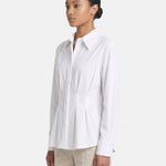 Blusa in 86% Tencel 14% Poliester Bianco