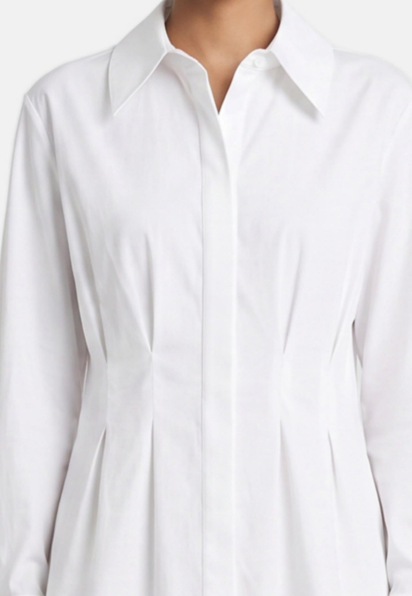 Blusa in 86% Tencel 14% Poliester Bianco