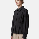 Blusa in 86% Tencel 14% Poliester Nero
