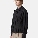 Blusa in 86% Tencel 14% Poliester Nero
