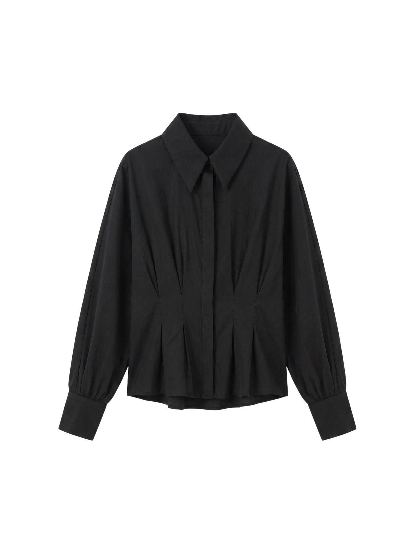 Blusa in 86% Tencel 14% Poliester Nero