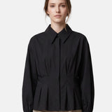 Blusa in 86% Tencel 14% Poliester Nero