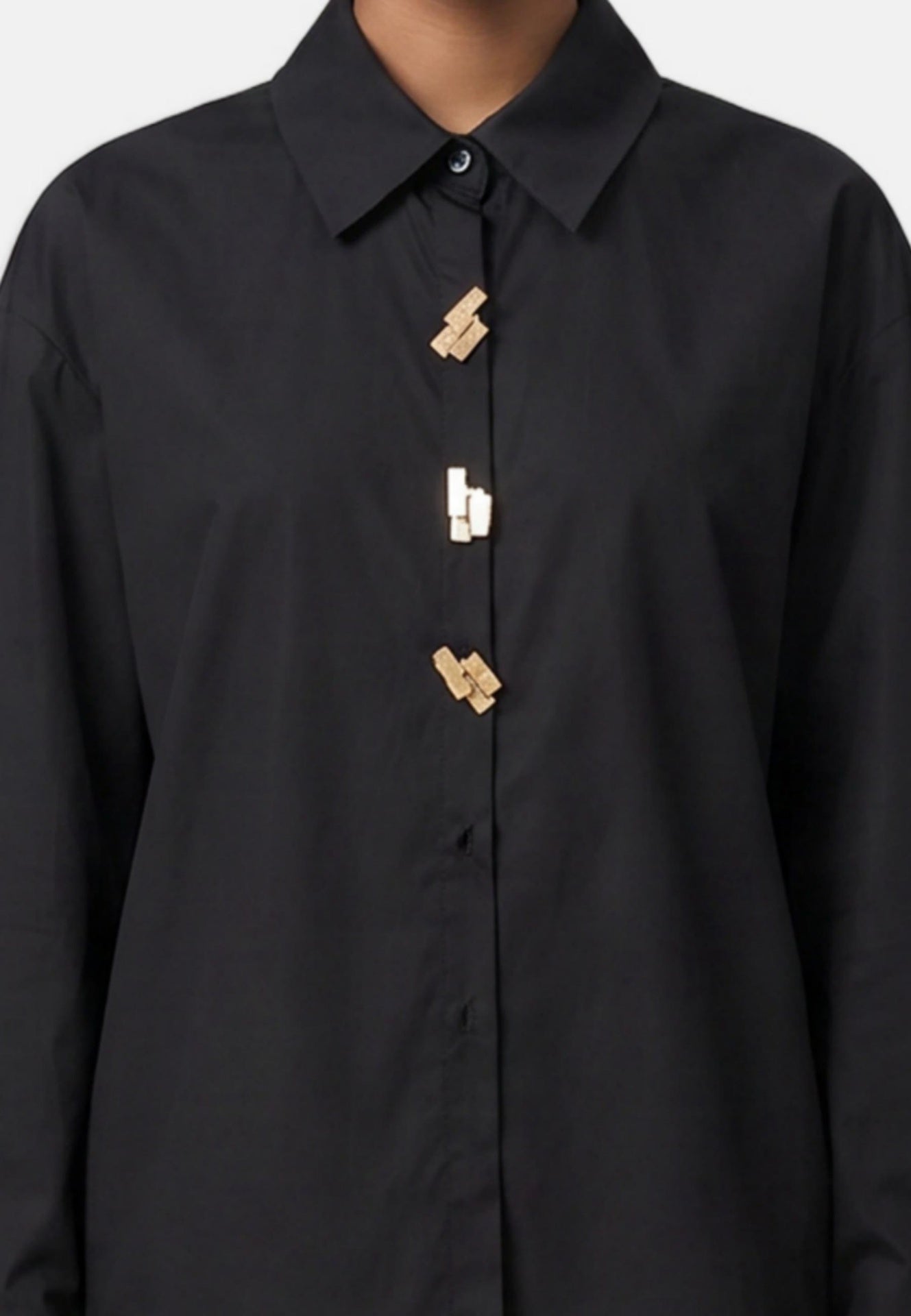 Blusa in Cotone Nero