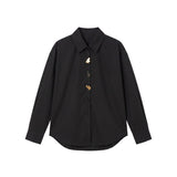 Blusa in Cotone Nero