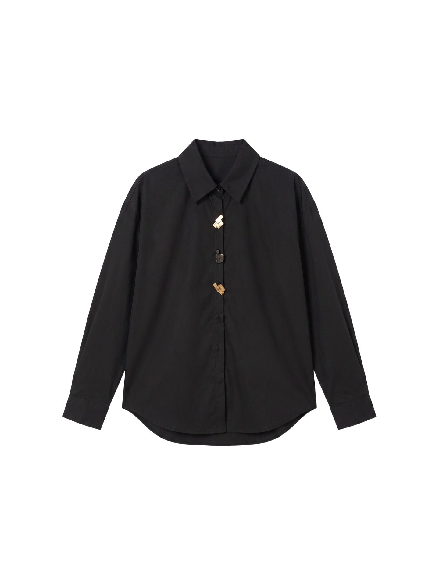 Blusa in Cotone Nero