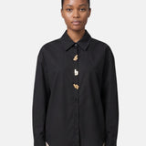 Blusa in Cotone Nero