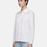 Blusa in 85% Tencel 15% Poliester Bianco