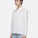 Blusa in 85% Tencel 15% Poliester Bianco