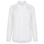 Blusa in 85% Tencel 15% Poliester Bianco