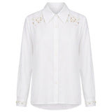 Blusa in 85% Tencel 15% Poliester Bianco