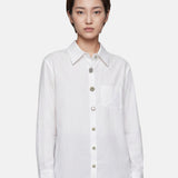 Blusa in 85% Tencel 15% Poliester Bianco