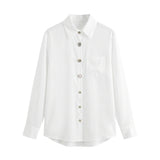 Blusa in 85% Tencel 15% Poliester Bianco