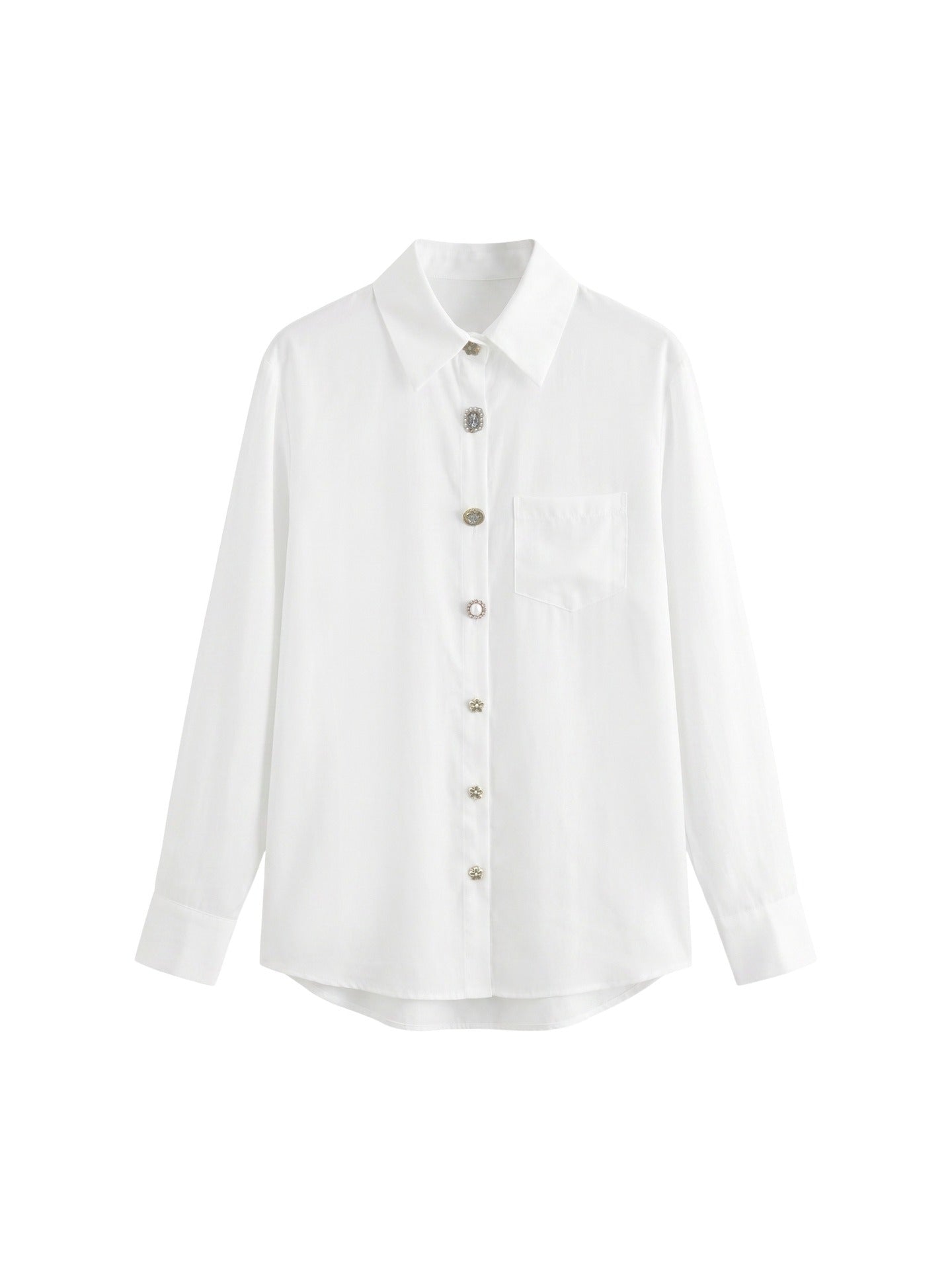 Blusa in 85% Tencel 15% Poliester Bianco