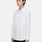 Blusa in 85% Tencel 15% Poliester Bianco