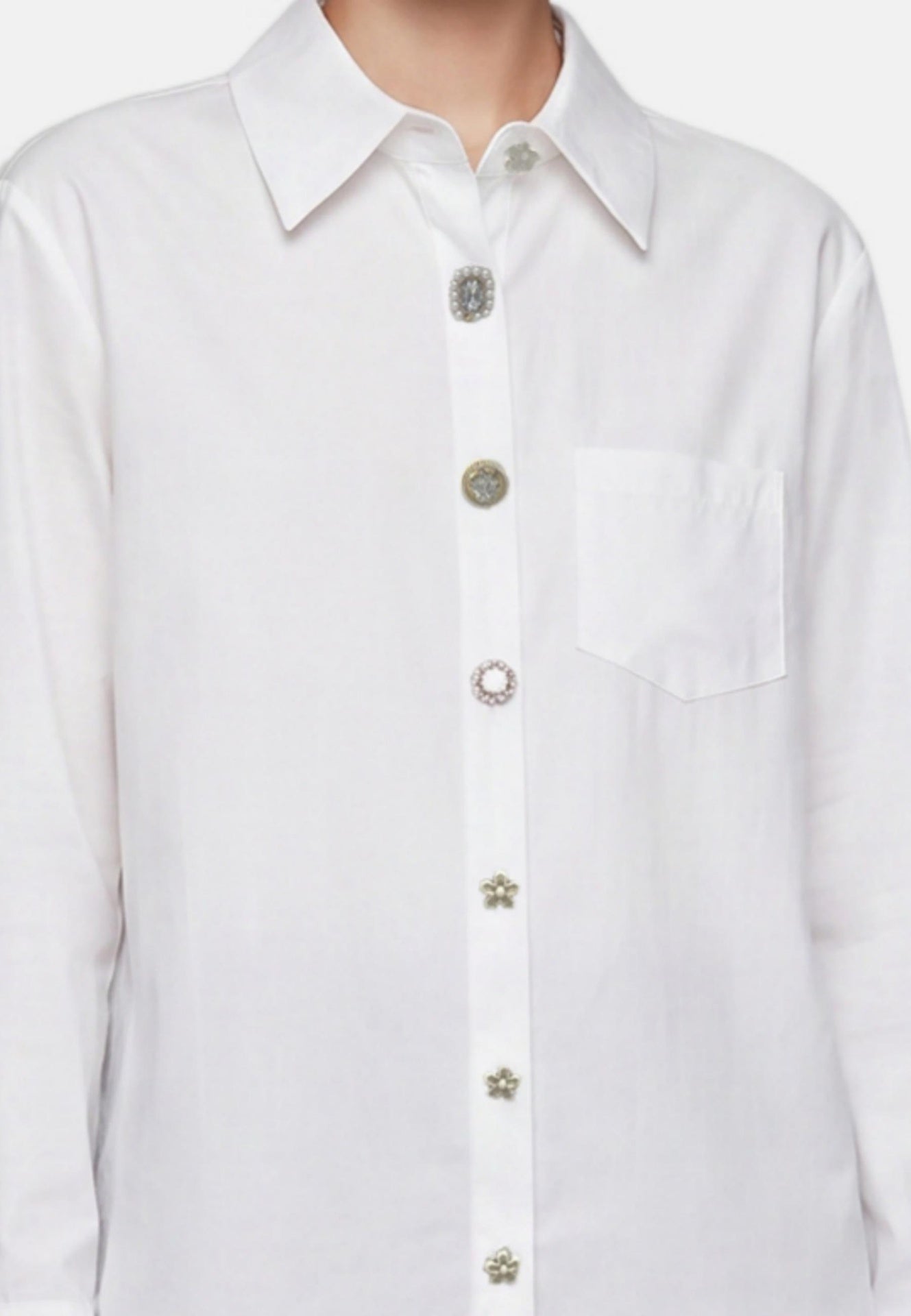 Blusa in 85% Tencel 15% Poliester Bianco
