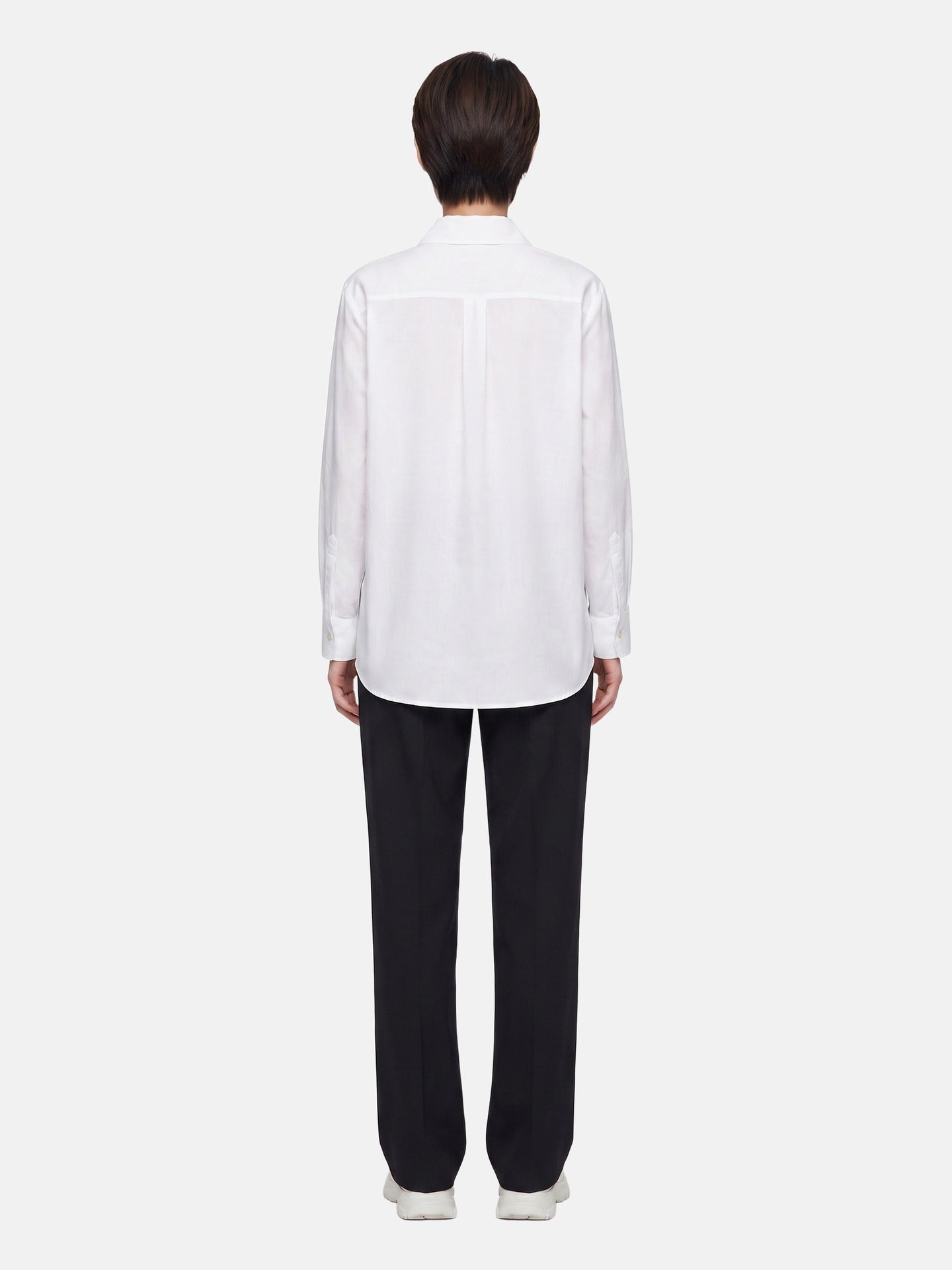 Blusa in 85% Tencel 15% Poliester Bianco