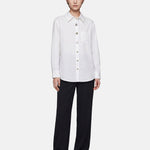 Blusa in 85% Tencel 15% Poliester Bianco