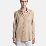 Blusa in 85% Tencel 15% Poliester Cammello