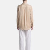 Blusa in 85% Tencel 15% Poliester Cammello