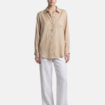Blusa in 85% Tencel 15% Poliester Cammello