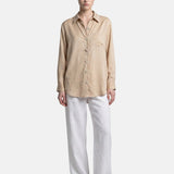 Blusa in 85% Tencel 15% Poliester Cammello