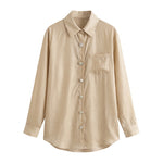 Blusa in 85% Tencel 15% Poliester Cammello
