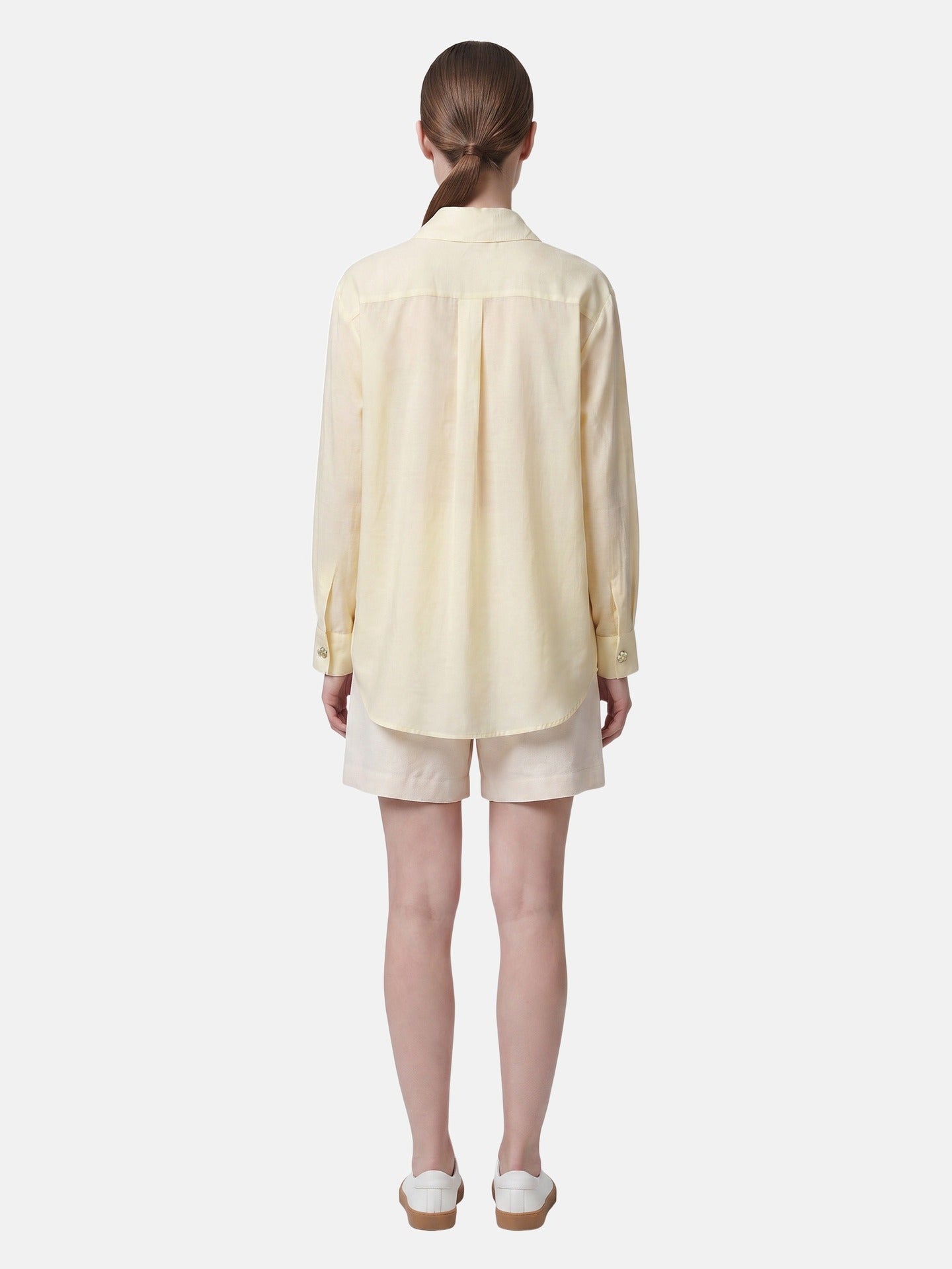 Blusa in 85% Tencel 15% Poliester Giallo