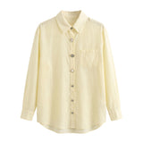 Blusa in 85% Tencel 15% Poliester Giallo