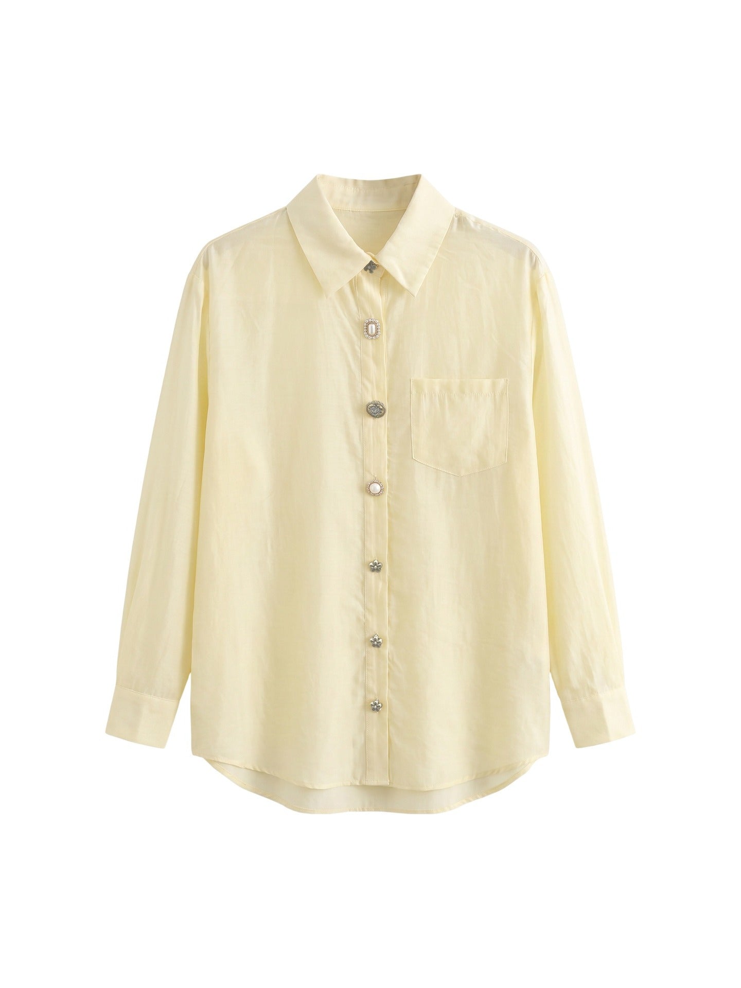 Blusa in 85% Tencel 15% Poliester Giallo