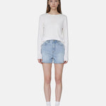 Blusa in 84% Cotone 16% Elastan Bianco