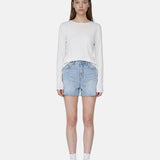 Blusa in 84% Cotone 16% Elastan Bianco