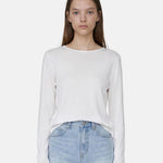 Blusa in 84% Cotone 16% Elastan Bianco