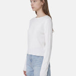Blusa in 84% Cotone 16% Elastan Bianco