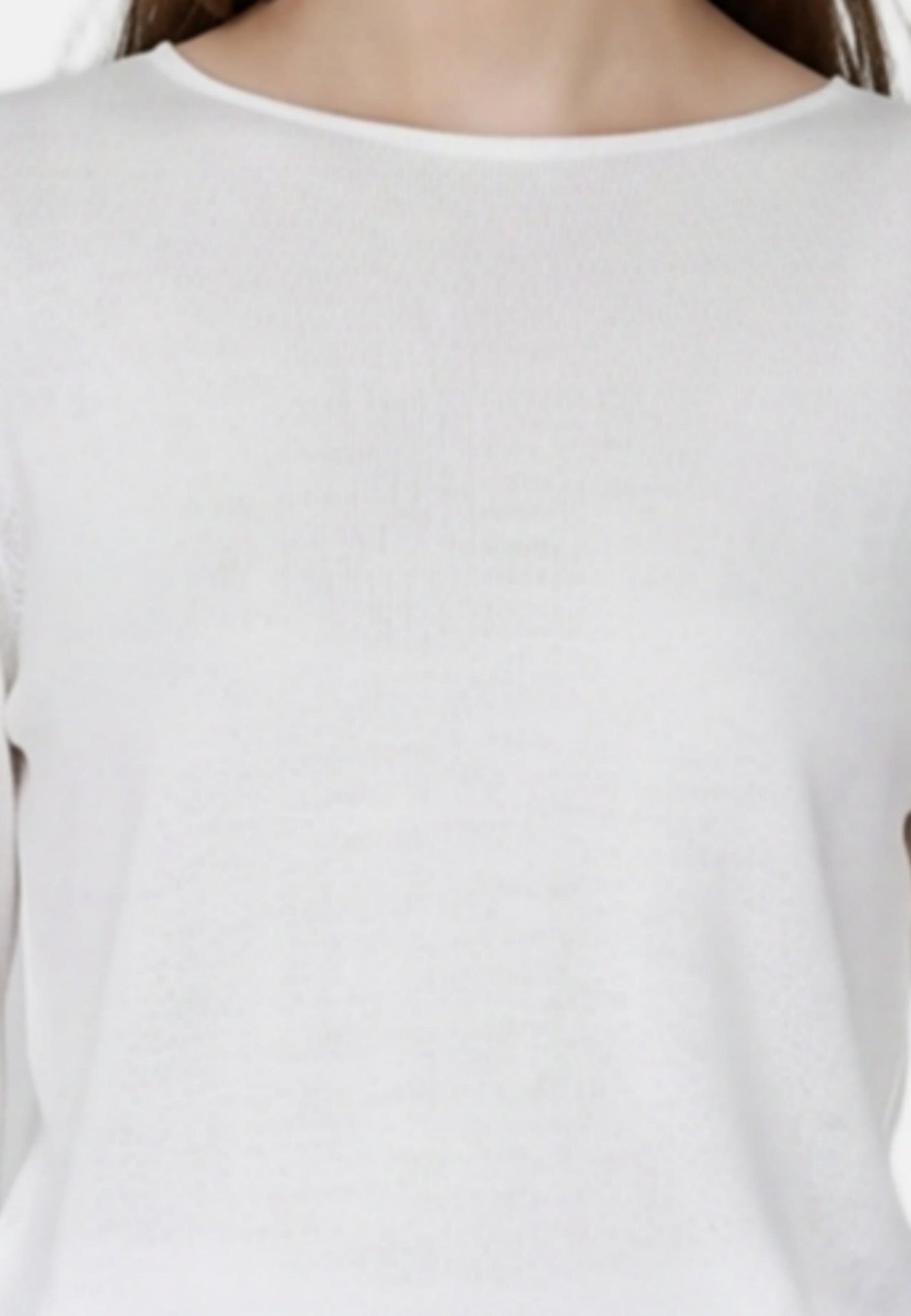 Blusa in 84% Cotone 16% Elastan Bianco