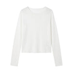 Blusa in 84% Cotone 16% Elastan Bianco