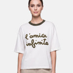 Blusa in 100% Viscosa Verde Militare