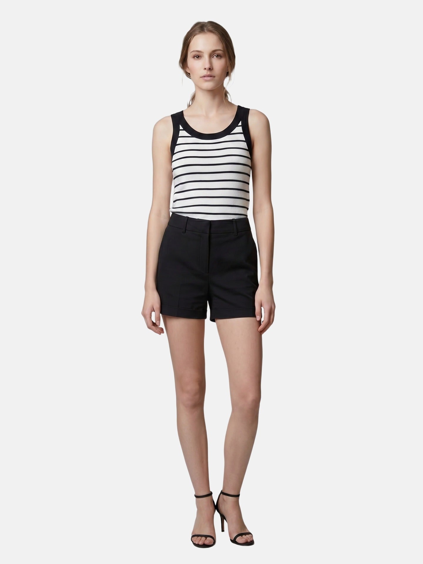 Blusa in 70% Viscosa 30% Nylon Nero