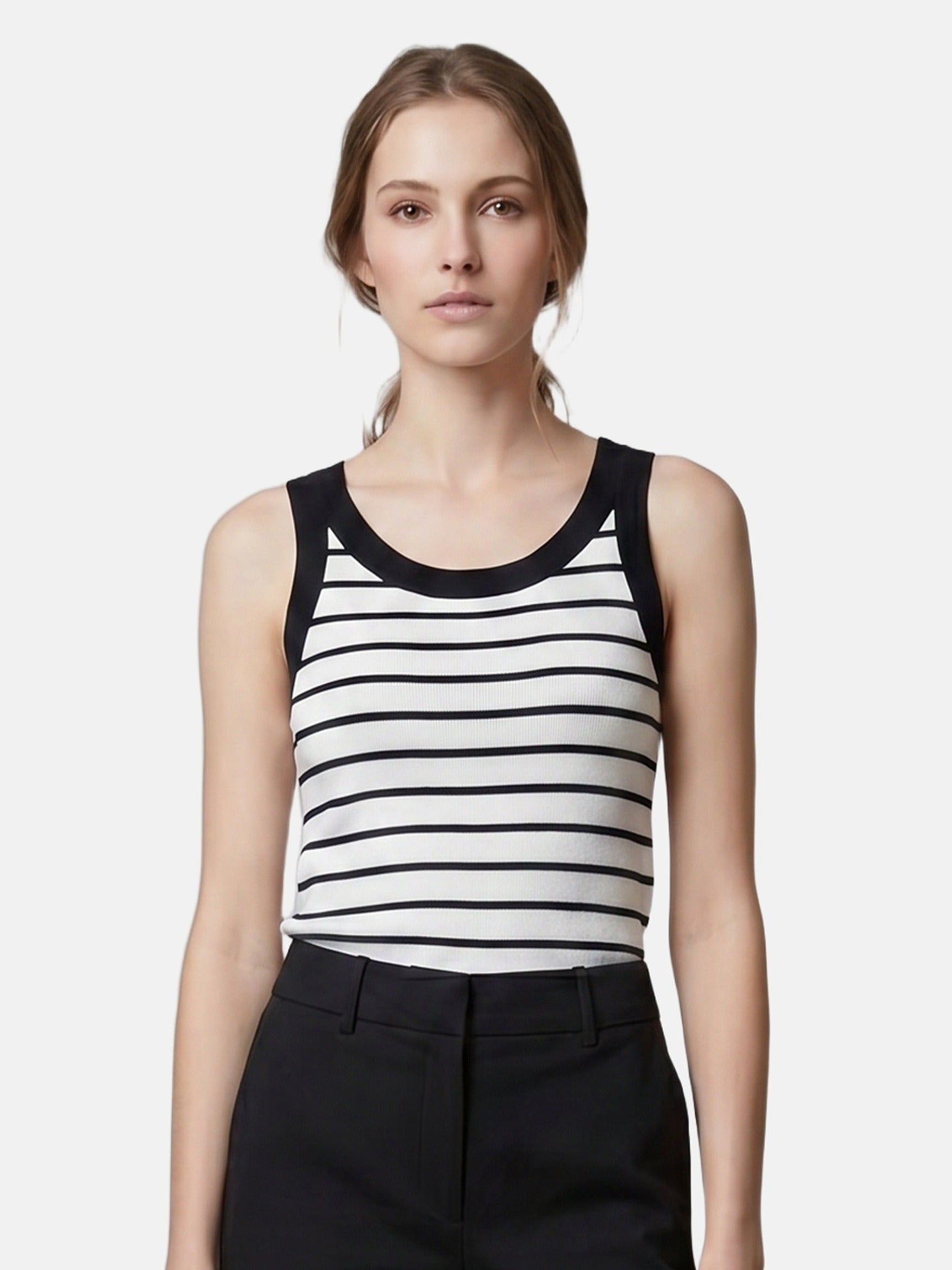 Blusa in 70% Viscosa 30% Nylon Nero