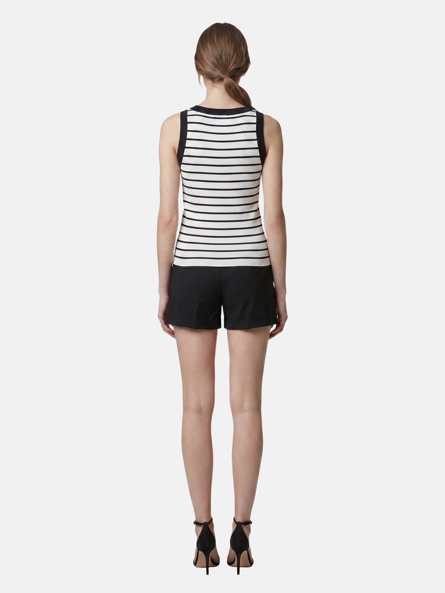 Blusa in 70% Viscosa 30% Nylon Nero