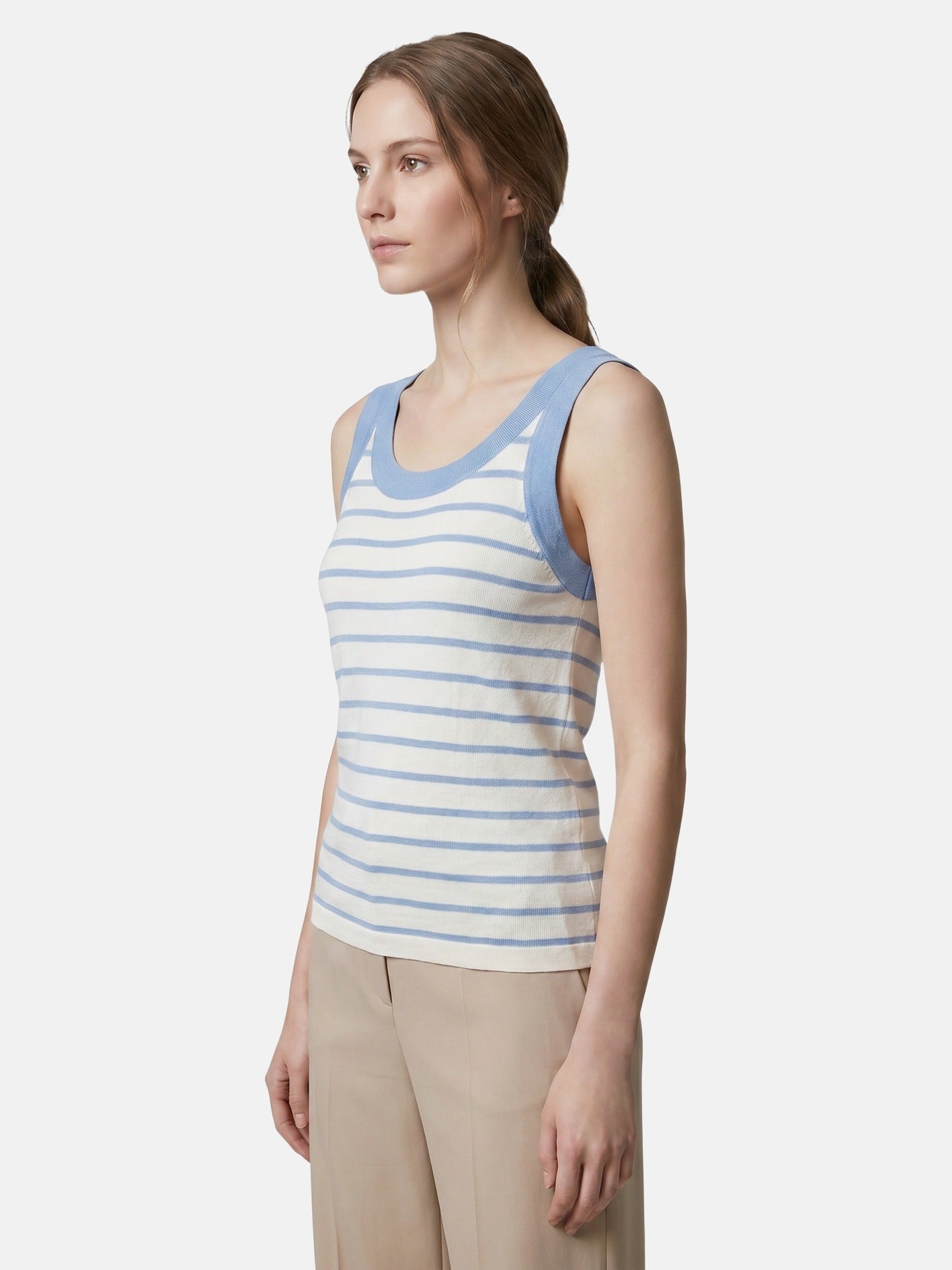 Blusa in 70% Viscosa 30% Nylon Blu
