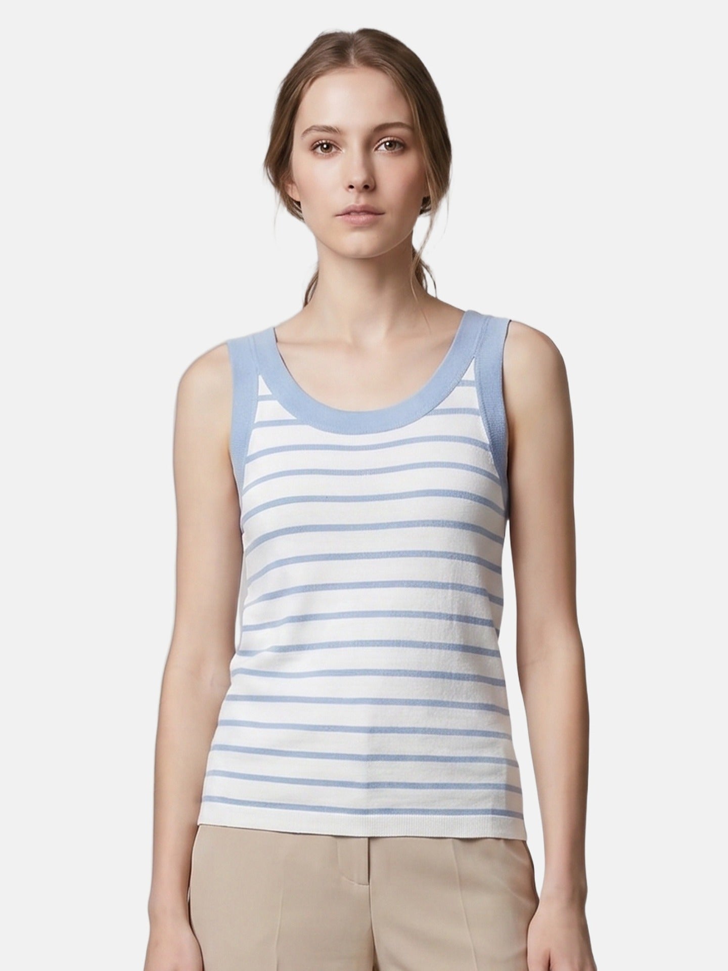 Blusa in 70% Viscosa 30% Nylon Blu