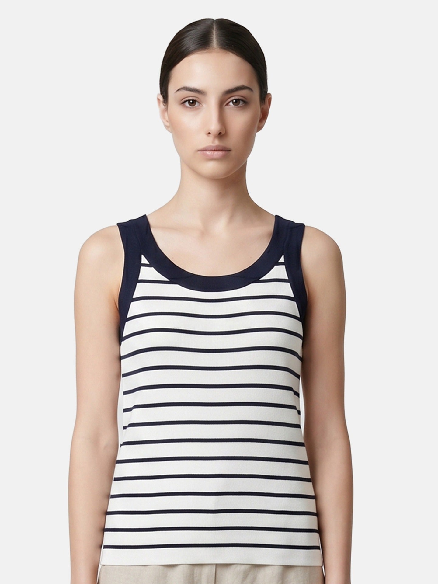 Blusa in 70% Viscosa 30% Nylon Blu Scuro