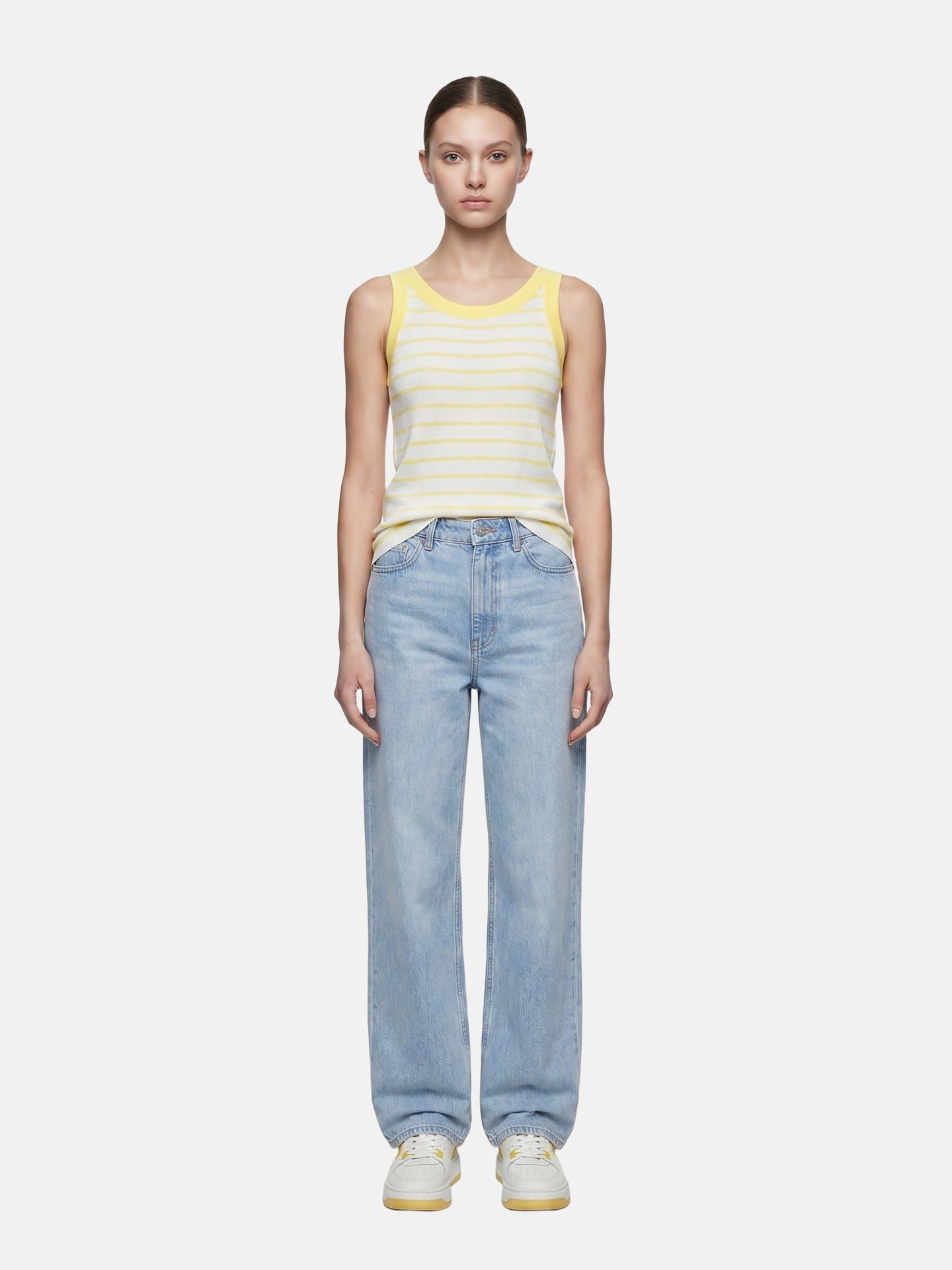 Blusa in 70% Viscosa 30% Nylon Giallo