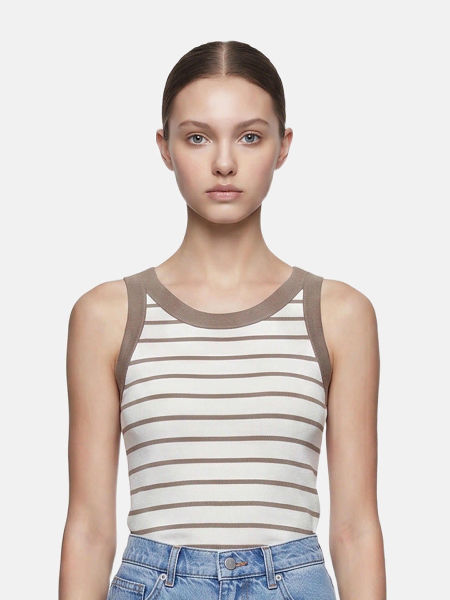 Blusa in 70% Viscosa 30% Nylon Beige Scuro